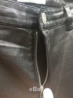 SAINT LAURENT Black Skinny-Fit Leather Pants Trousers