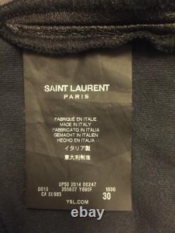 SAINT LAURENT Faux Leather Trousers 30 pants polyurethane PU PVC jeans dior YSL