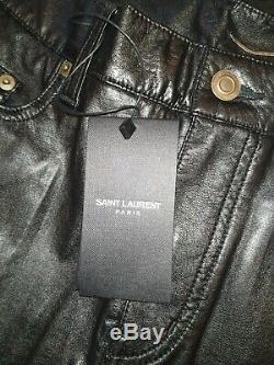 SAINT LAURENT. Faux-Leather trousers MEN. Brand New with tags