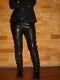 Saint Laurent Paris A/w2014 Black Leather Studdet Pants With Lace Byhedi Slimane