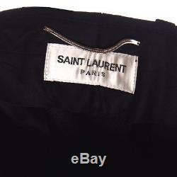SAINT LAURENT Trousers Black Wool Zip Pocket Size 48 RRP £450 PA 603