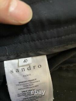 SANDRO Men's Trousers W 40 (UK 30) in Black Smart Joggers RRP £239