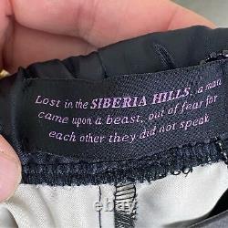 SIBERIA HILLS NEW Mens Satin Zodiac Pants L Black Pull On Streetwear NWD Flaw