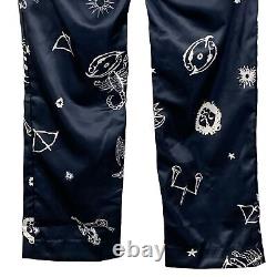 SIBERIA HILLS NEW Mens Satin Zodiac Pants L Black Pull On Streetwear NWD Flaw