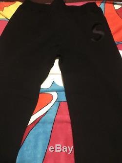 SUPREME S Logo sweat pants BLACK XL