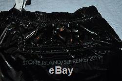 SUPREME x Stone Island Silk Pants Black Size Medium W30-32 SS19 2019 SI