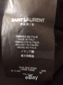 Saint Laurent, Black leather skinny trousers