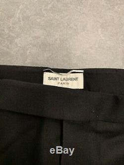 Saint Laurent Paris $975 70% OFFSALE Men's Wool Black Pants Gold