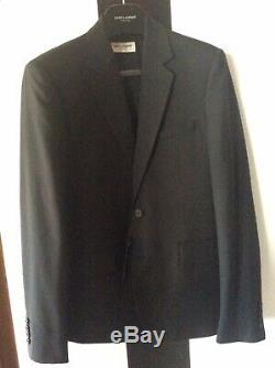 Saint Laurent Suit Designer Authentic Eu48 Black Men Wool Uk38 New Jkt+trousers