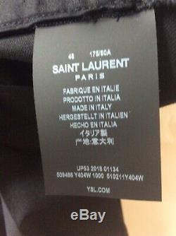 Saint Laurent Suit Designer Authentic Eu48 Black Men Wool Uk38 New Jkt+trousers
