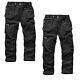 Scruffs Trade Flex Twin Pack Men's Slim Fit Work Trousers Black (various Sizes)