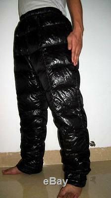 Shiny nylon wet-look down pants jogging sport trousers training bottoms XS-4XL