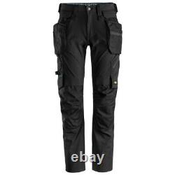 Snickers 6208 LiteWork Trousers Holster Pockets Black / Black