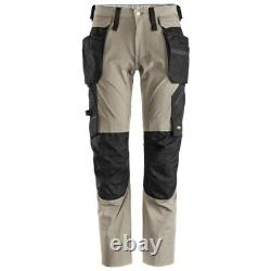 Snickers 6208 LiteWork Trousers Holster Pockets Khaki / Black