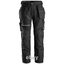 Snickers 6214 Ruff Work Canvas Trousers Holster Pockets Black 33 30
