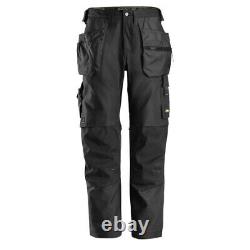 Snickers 6224 AllroundWork Canvas+ Stretch Work Trousers+ Holster Pockets Black