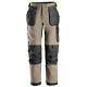 Snickers 6224 Allroundwork Canvas+ Stretch Work Trousers+ Holster Pockets Khaki