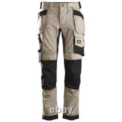 Snickers 6241 AllroundWork Stretch Trousers Holster Pockets Khaki / Black