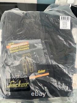 Snickers 6241 Black All Roundwork Slim Fit Stretch Trousers Holster Pocket