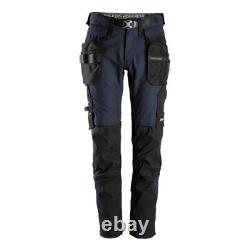 Snickers 6972 FlexiWork Work Trousers+ Detachable Holster Pockets Navy / Black