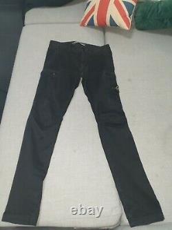 Stone Island Black Cargo Trousers Pants Size 32