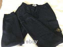 Stone Island Fleece Pants. Mens Size Medium. Black. Used. Genuine