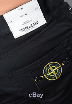 Stone Island Jeans Mens J1BZM Cotton Satin Trouser/Jean in Black