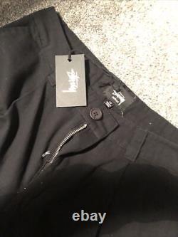 Stussy black Pin Drill Pants Size 32 skater trousers baggy