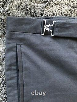 Stylish Balenciaga Black Smart Flat Front Trousers With A Twist (Waist 32-33)