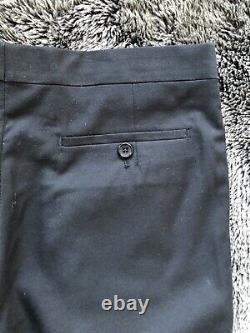 Stylish Balenciaga Black Smart Flat Front Trousers With A Twist (Waist 32-33)