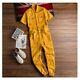 Summer Men's One Piece Short Sleeve Jumpsuit Pants Trousers Cargo Belted Chic L