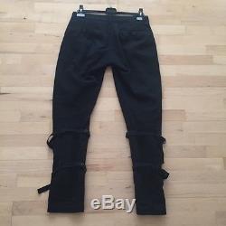 Super Rare HELMUT LANG vintage Bondage Trousers in black