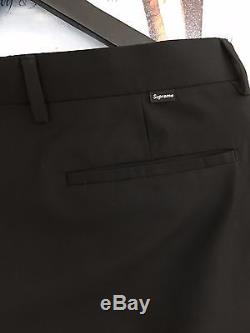 Supreme Black Wool Trousers Loro Piana Size 30 Cropped Box Logo Palace Yeezy