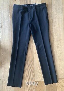 Swedish designer brand Fifth Avenue Shoe Repair men's Wool trousers Black slim