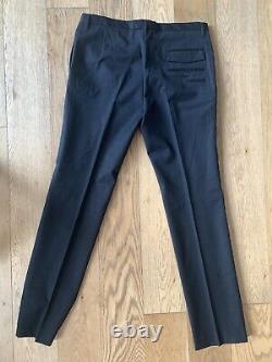 Swedish designer brand Fifth Avenue Shoe Repair men's Wool trousers Black slim