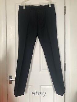 Swedish designer brand Fifth Avenue Shoe Repair men's Wool trousers Black slim