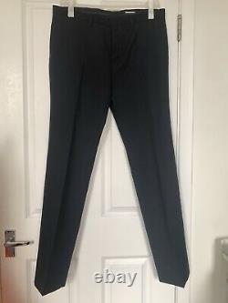 Swedish designer brand Fifth Avenue Shoe Repair men's Wool trousers Black slim