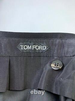 TOM FORD Black Pants Size IT 46 (S) Men's Wool Mohair Formal Trousers RRP 1080