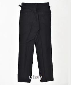 TOM FORD Mens Straight Suit Trousers IT 46 Small W30 L32 Black Wool