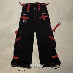 TRIPP NYC Skull Chain Bondage Rave Goth Black Red Pants & Jacket SET Vintage 90s