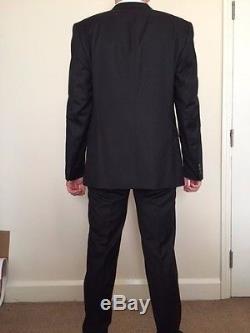 Ted Baker Black Suit Jacket 42L and Trousers Postcard Pattern Jacket Worn Once