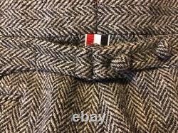 Thom Browne Classic Backstrap Herringbone Tweed Trousers Size 3 NEW