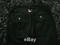 Thom Browne Men's Black Stripe Detail Chino Trousers Size 0 Clearance 40% OFF
