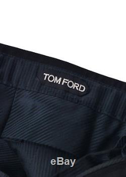 Tom Ford Men Black Wool Pleat Front Straight Leg Trouser RTL$1350