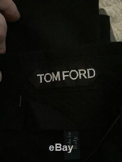 Tom Ford Wool Suit Dress Formal Black Trousers 48R W32 32L Rrp £750