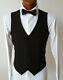 Traditional Mens Waistcoat With Stretchy Elasticated Back Black