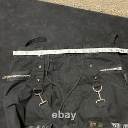 Tripp NYC Men's XS Grunge Pants Zip Off Shorts Cargos Goth Vintage Hand Cuffs