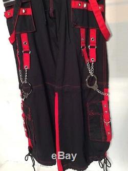 Tripp NYC Pants Black With Red Stripes Gothic Size Large