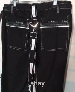 Tripp NYC SMALL Pants Black with White Stripes Gothic New