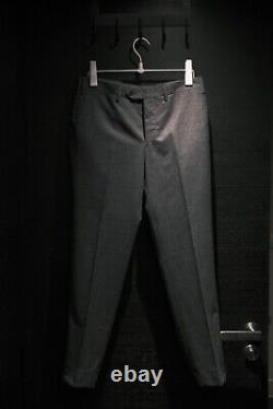 Turnbull & Asser Mens Trousers, Grey Bird Eye, Size 48